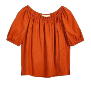 Loft Smocked Peasant Top XS